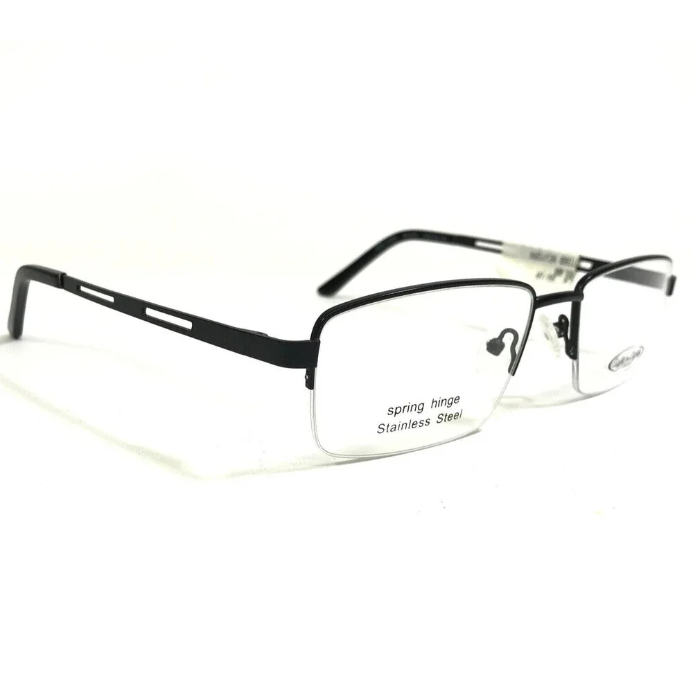 Eight to Eighty Eyeglasses Frames NEW YORK BLACK Rectangular Half Rim 56-18-140